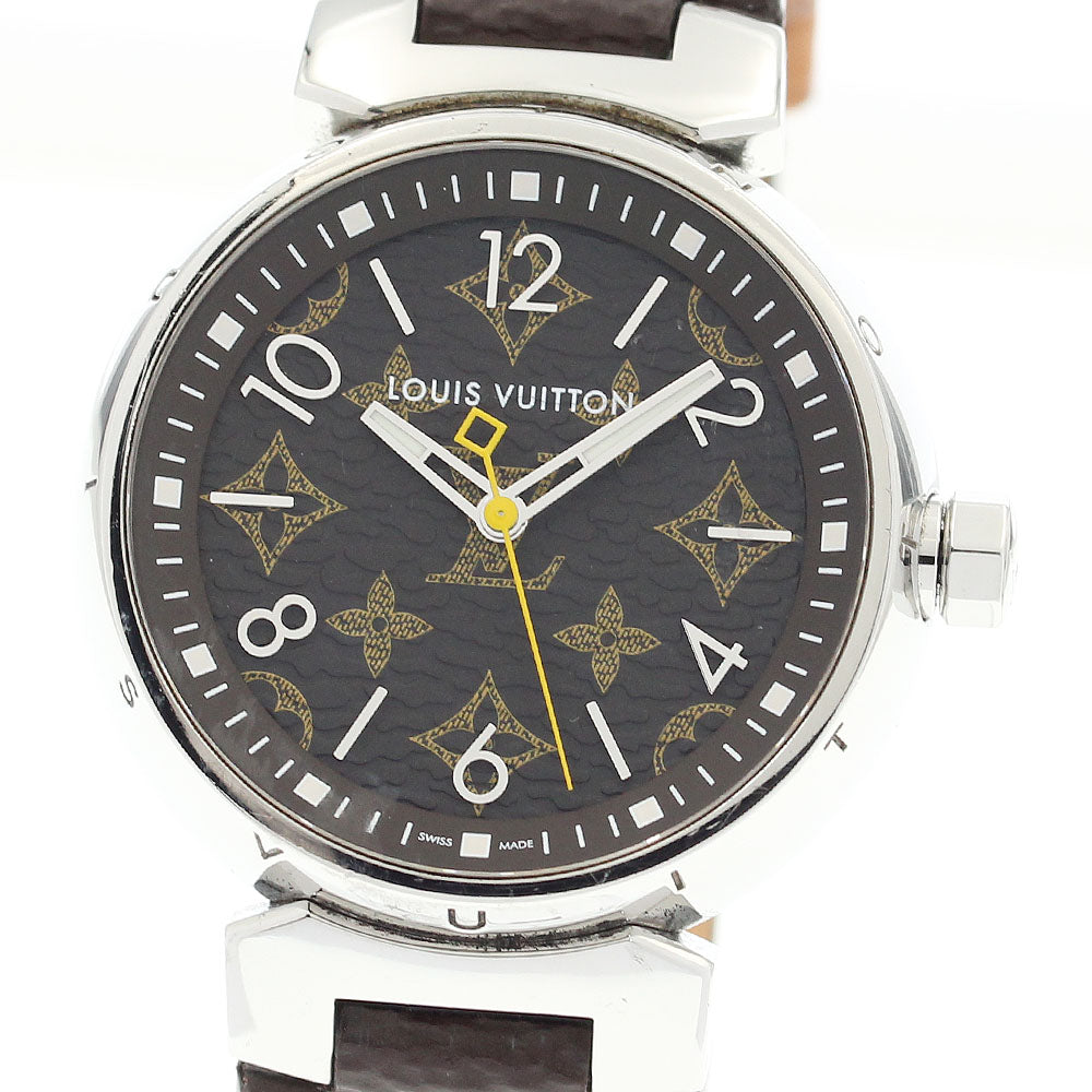 LOUIS VUITTON QA071 Tambour Monogram 34 Quartz Ladies Watch with Box