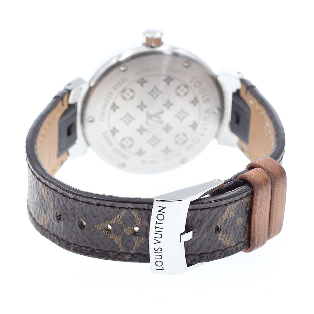 LOUIS VUITTON QA071 Tambour Monogram 34 Quartz Ladies Watch with Box