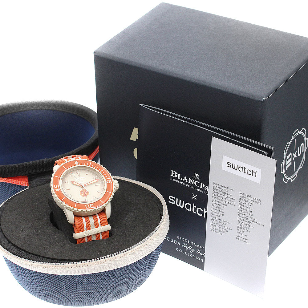 Blancpain SO35N100 Swatch x Fifty Fathoms Arctic Ocean Automatic Men's Watch (with box and warranty)