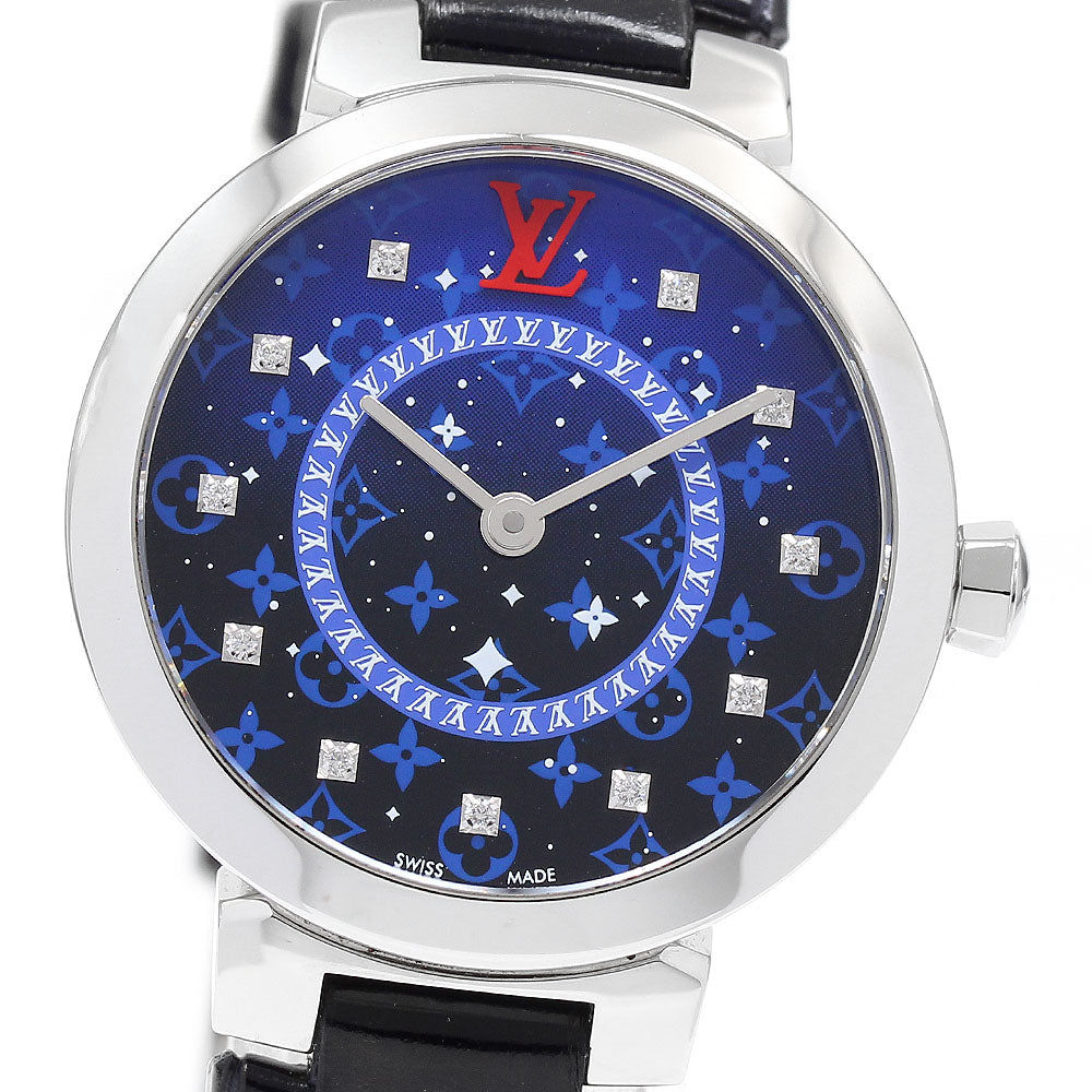 LOUIS VUITTON QA171 Tambour Slim PM Kobe Store Limited Edition 11-Diamond Quartz Women's Watch with Inner Box