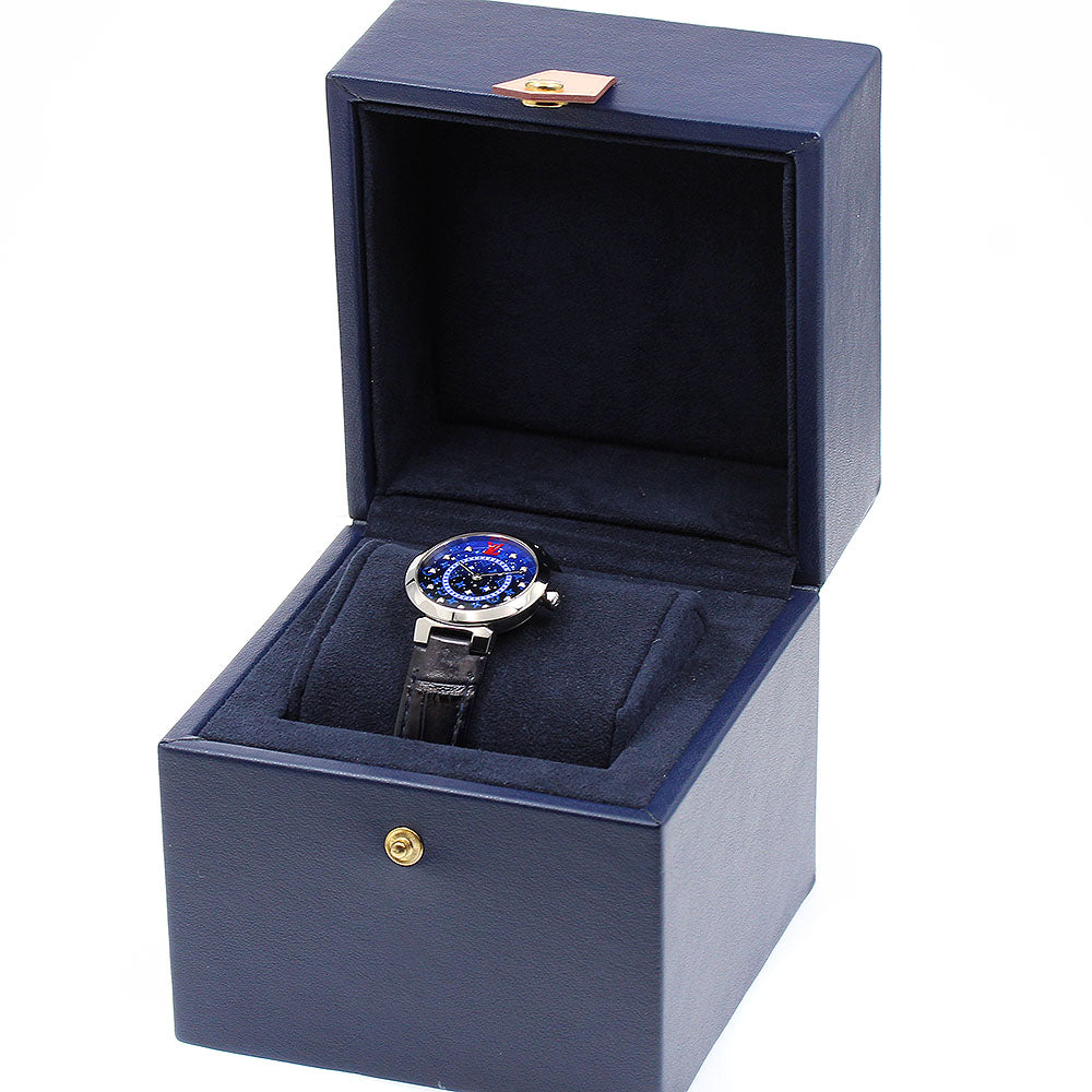 LOUIS VUITTON QA171 Tambour Slim PM Kobe Store Limited Edition 11-Diamond Quartz Women's Watch with Inner Box
