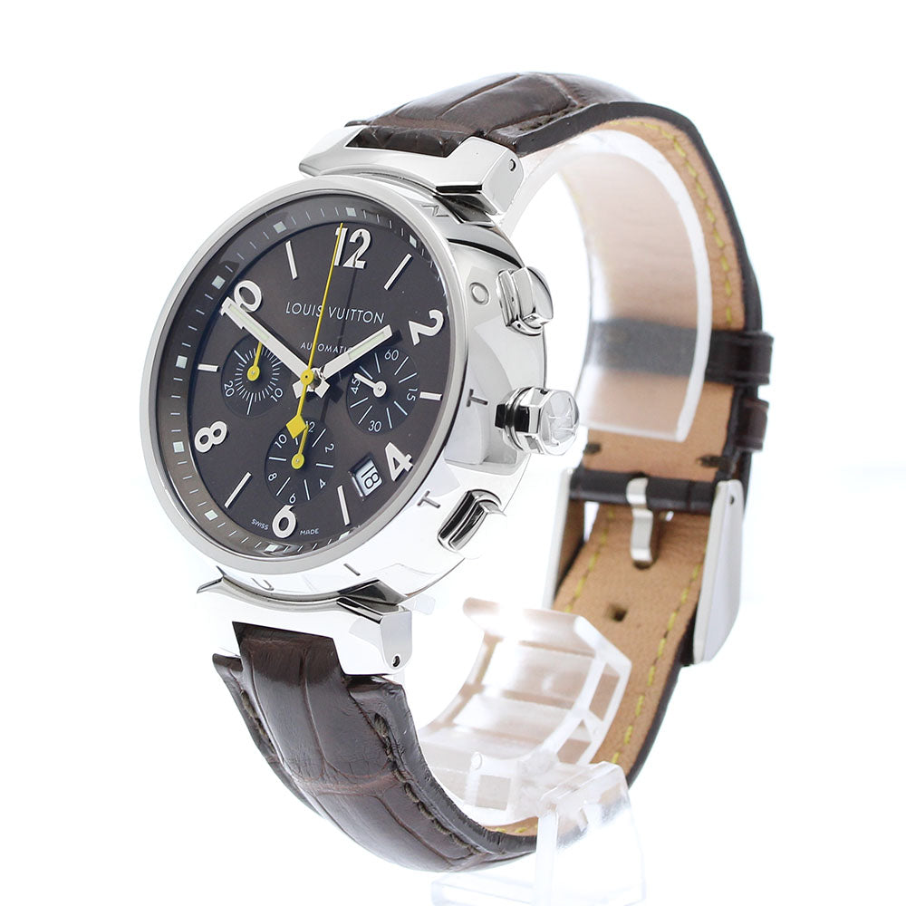 LOUIS VUITTON Q1121 Tambour Date Chronograph Automatic Men's Watch with Warranty