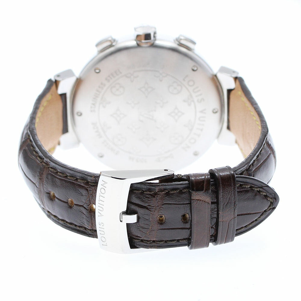 LOUIS VUITTON Q1121 Tambour Date Chronograph Automatic Men's Watch with Warranty