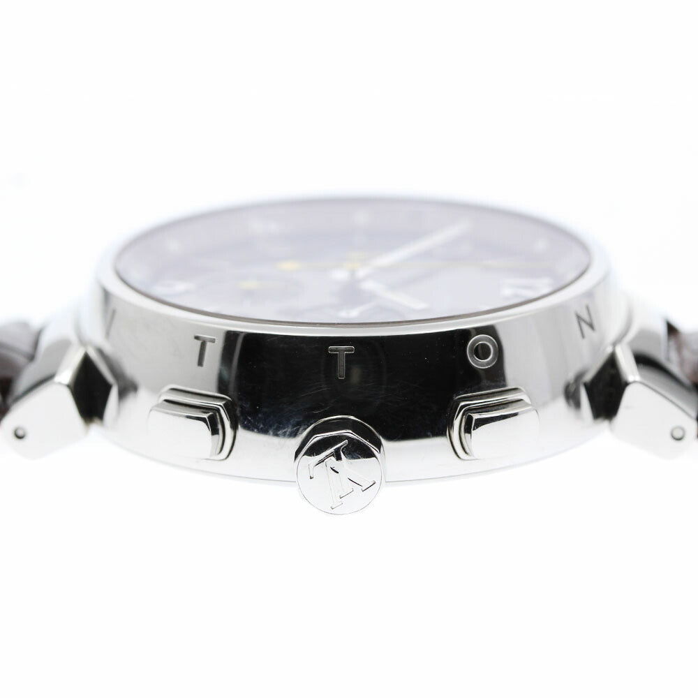 LOUIS VUITTON Q1121 Tambour Date Chronograph Automatic Men's Watch with Warranty
