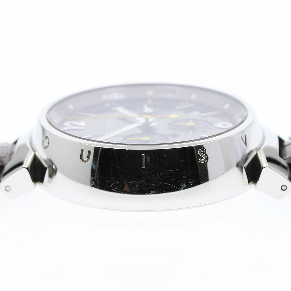 LOUIS VUITTON Q1121 Tambour Date Chronograph Automatic Men's Watch with Warranty