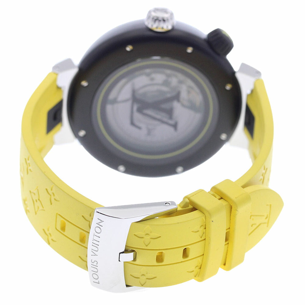 LOUIS VUITTON QA122 Tambour Street Diver Small Seconds Automatic Men's Watch Excellent Condition with Box and Warranty Card
