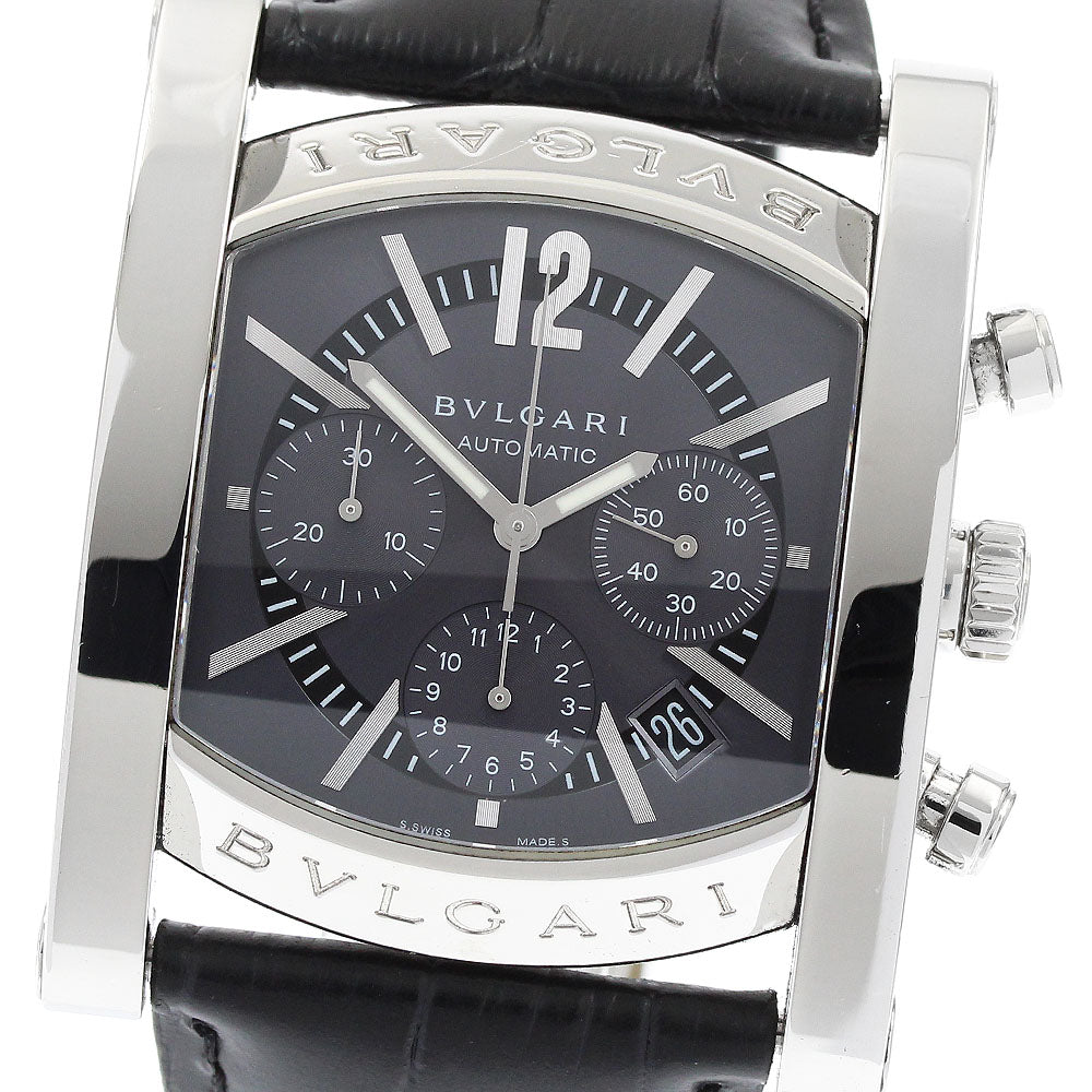 BVLGARI AA48SCH Assioma Chronograph Date Automatic Men's Watch (Good Condition)