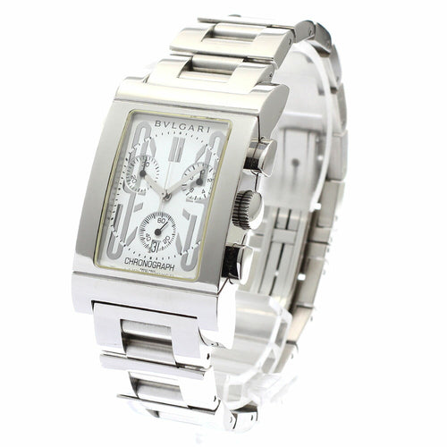 BVLGARI RTC49S Rettangolo Date Chronograph Quartz Men's Watch