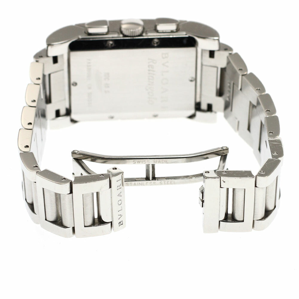 BVLGARI RTC49S Rettangolo Date Chronograph Quartz Men's Watch