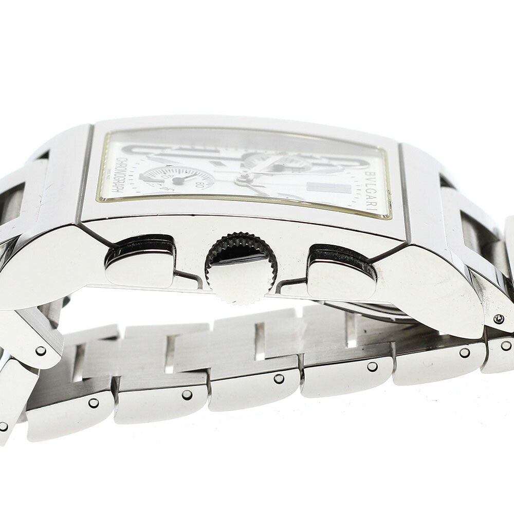 BVLGARI RTC49S Rettangolo Date Chronograph Quartz Men's Watch