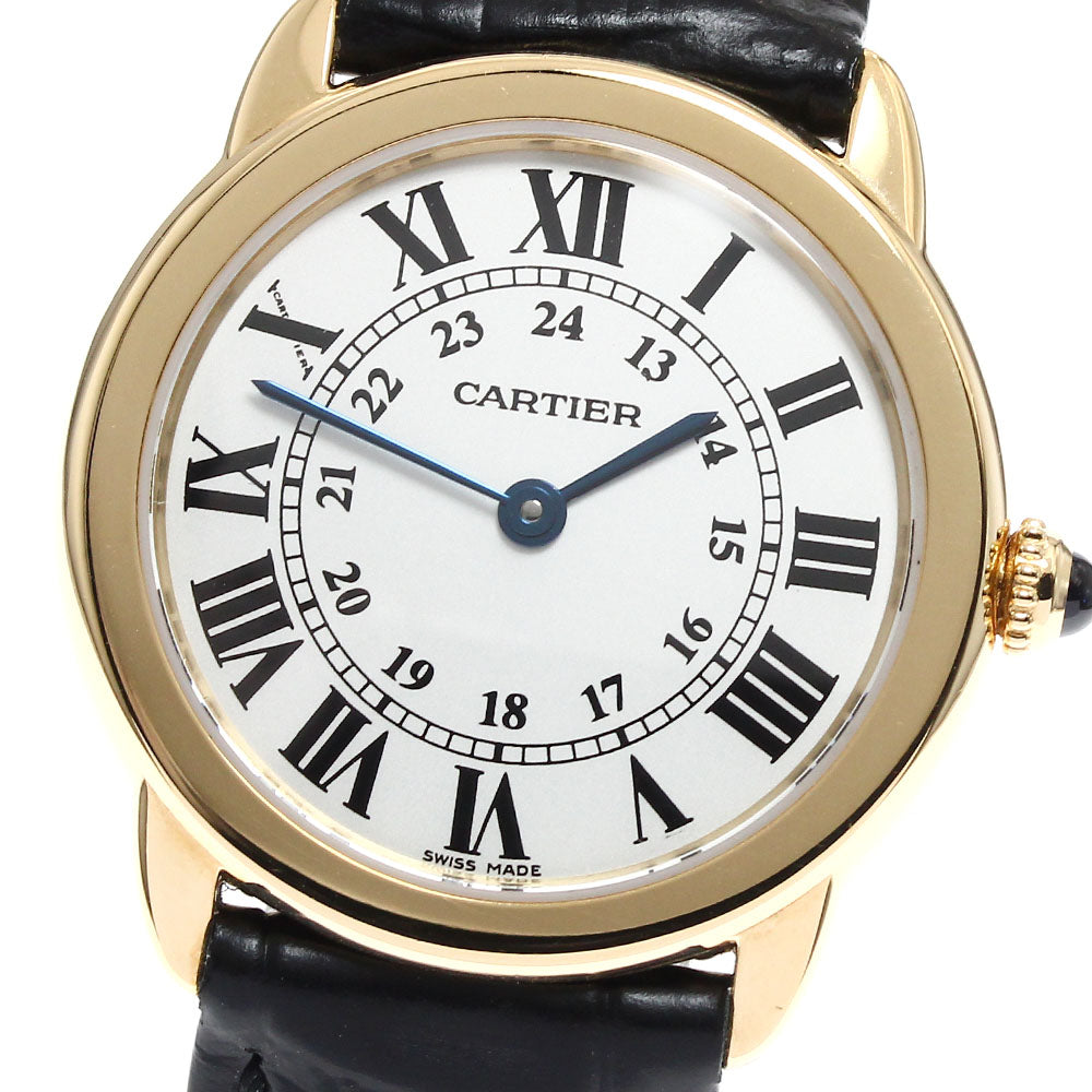 CARTIER W6700355 Ronde Solo SM K18YG Quartz Ladies Watch (Good Condition)