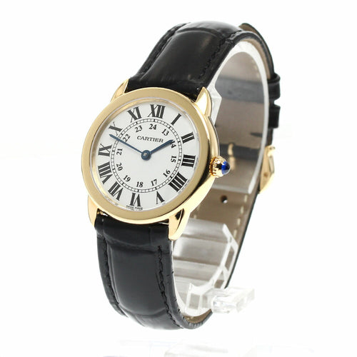 CARTIER W6700355 Ronde Solo SM K18YG Quartz Ladies Watch (Good Condition)
