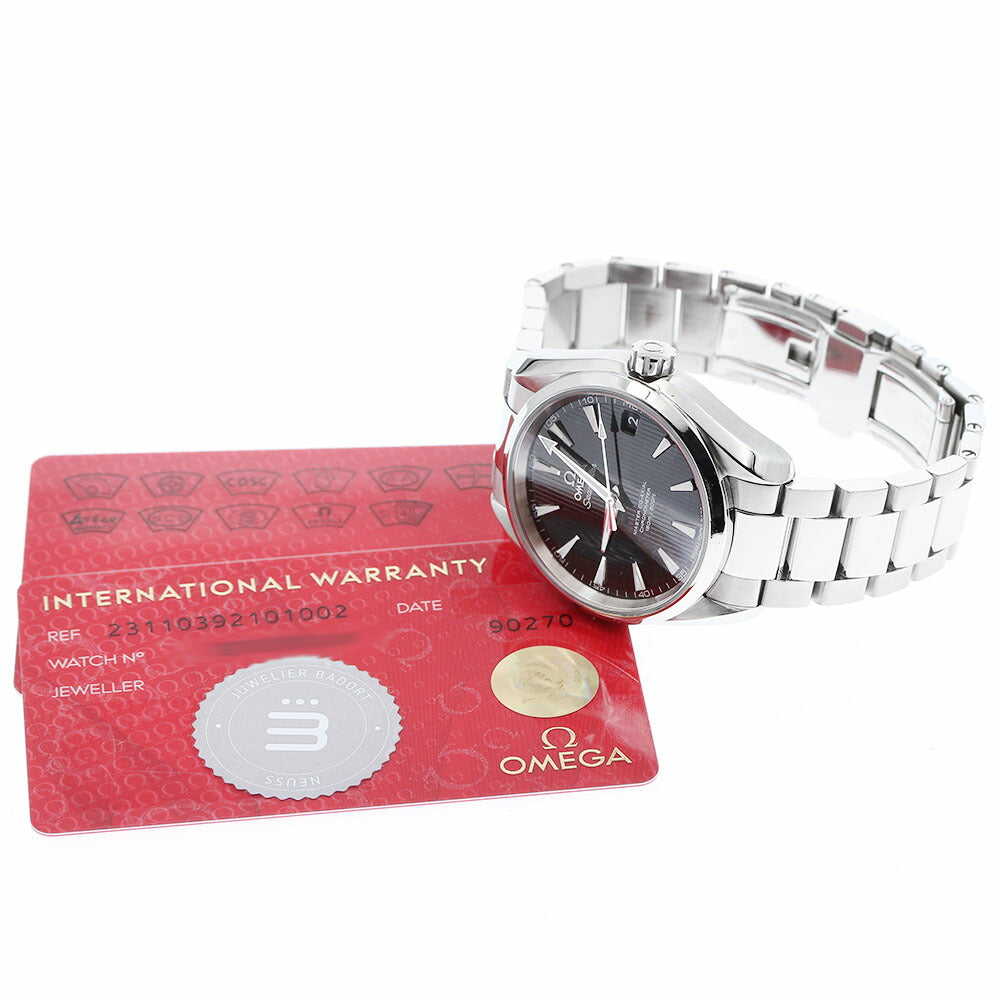 OMEGA 231.10.39.21.01.002 Seamaster Aqua Terra Master Co-Axial Date Automatic Men's Watch with Warranty Card
