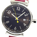 LOUIS VUITTON Q1111 Tambour Date Quartz Men's Watch Excellent Condition with Box and Warranty Card
