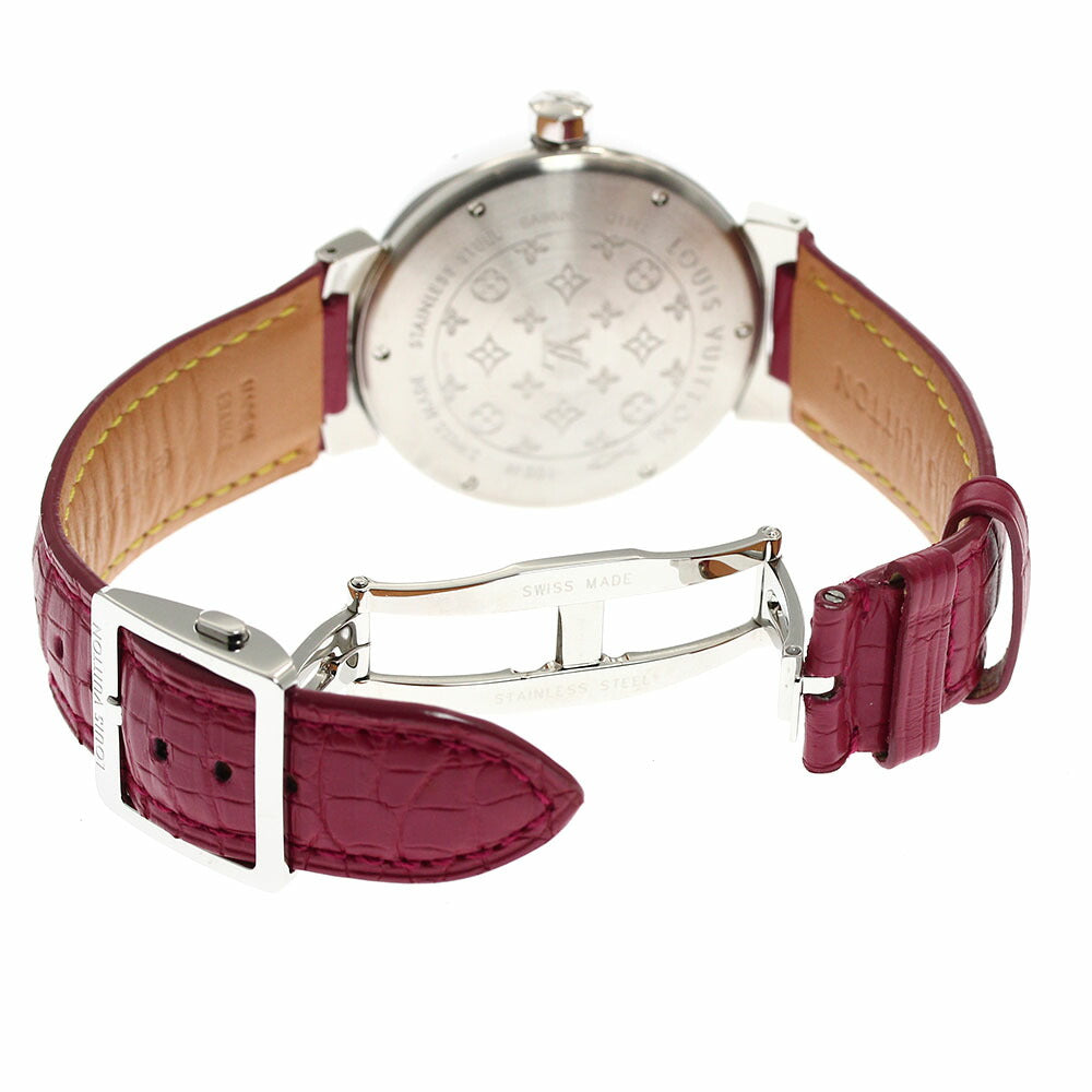 LOUIS VUITTON Q1111 Tambour Date Quartz Men's Watch Excellent Condition with Box and Warranty Card