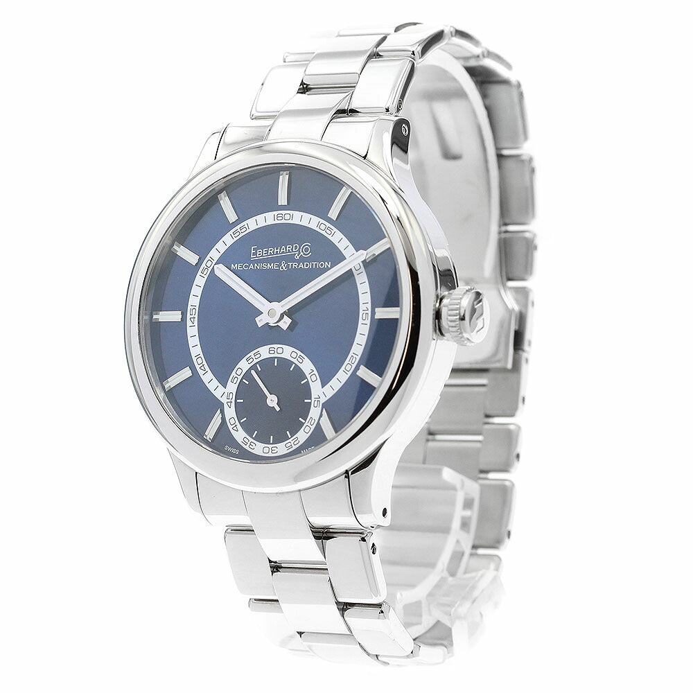 EBERHARD 21120 Travelsetro Small Seconds Manual Winding Men's Watch Excellent Condition with Box and Warranty Card