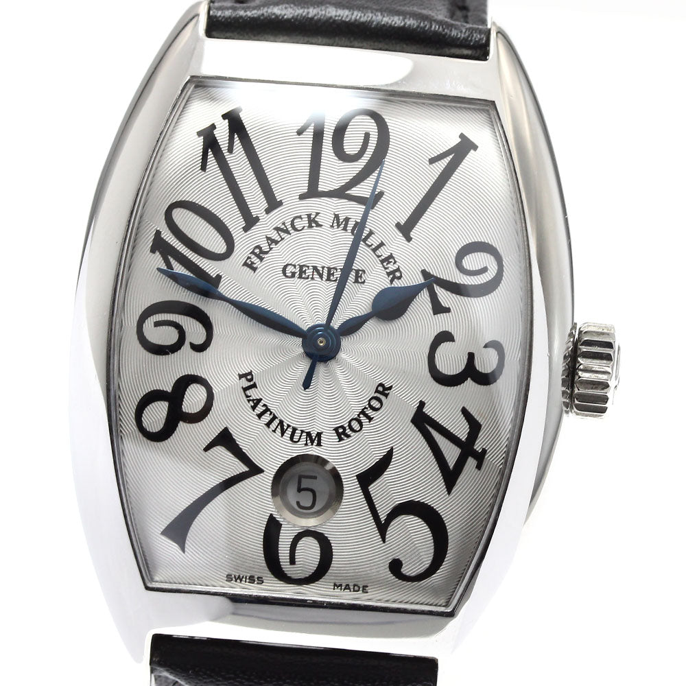 FRANCK MULLER 7880SCDT Tonneau Curvex Platinum Rotor Automatic Men's Watch