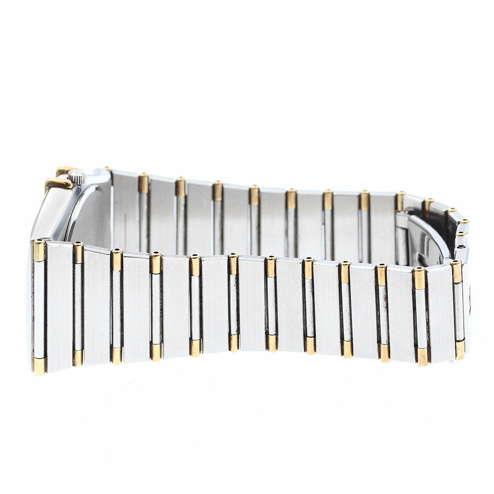 OMEGA Constellation Day-Date Half-Bar Diamond Bezel Quartz Men's Watch