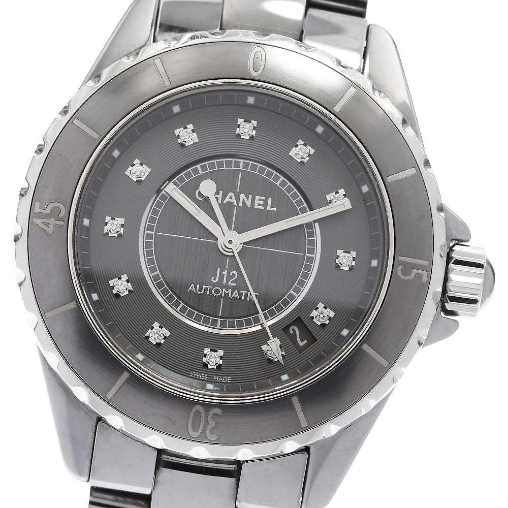 CHANEL H3242 J12 Chromatic 12-Diamond Automatic Men's Watch with Warranty Card
