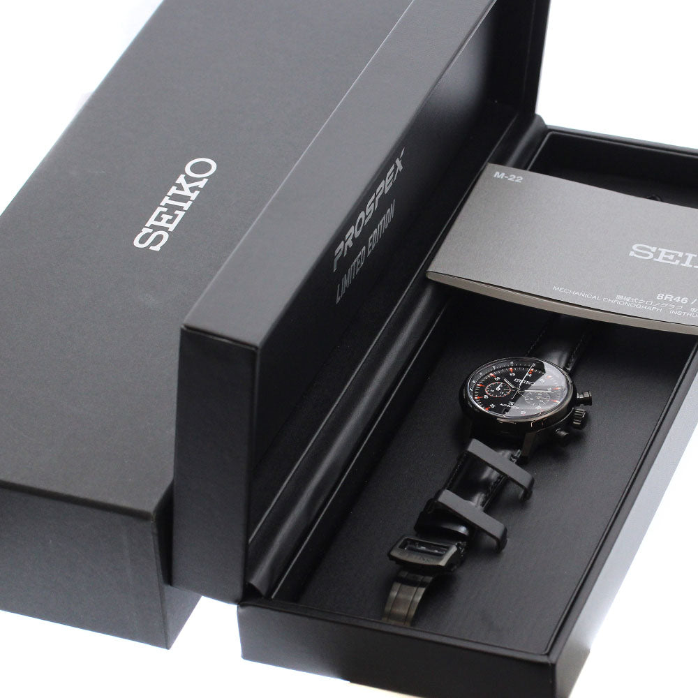 SEIKO SBEC019/8R46-00F0 Prospex Speedtimer Mechanical Limited Edition of 600 Pieces Worldwide Automatic Winding Men's Watch Excellent Condition with Box