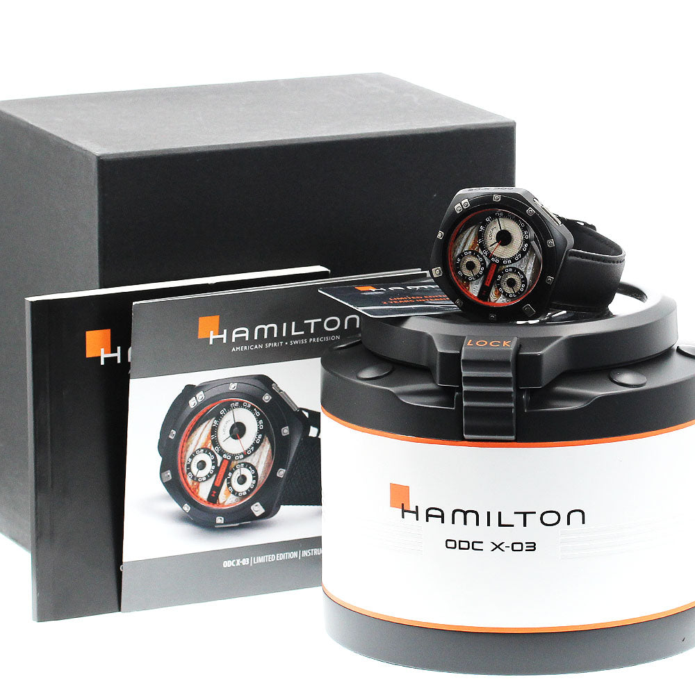 HAMILTON H515980 American Classic ODC X-03 Limited Edition of 999 Pieces Worldwide Automatic Men's Watch with Box and Warranty Card