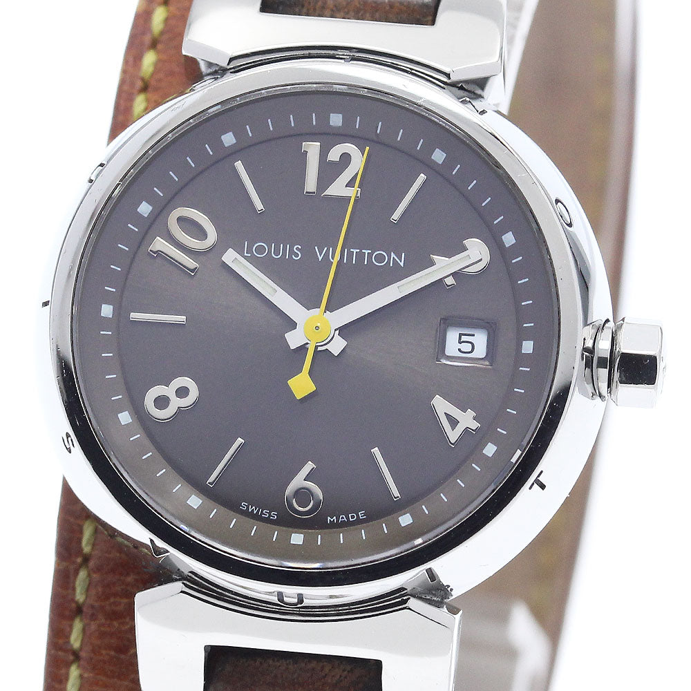 LOUIS VUITTON Q1211 Tambour Date Quartz Ladies Watch with Warranty