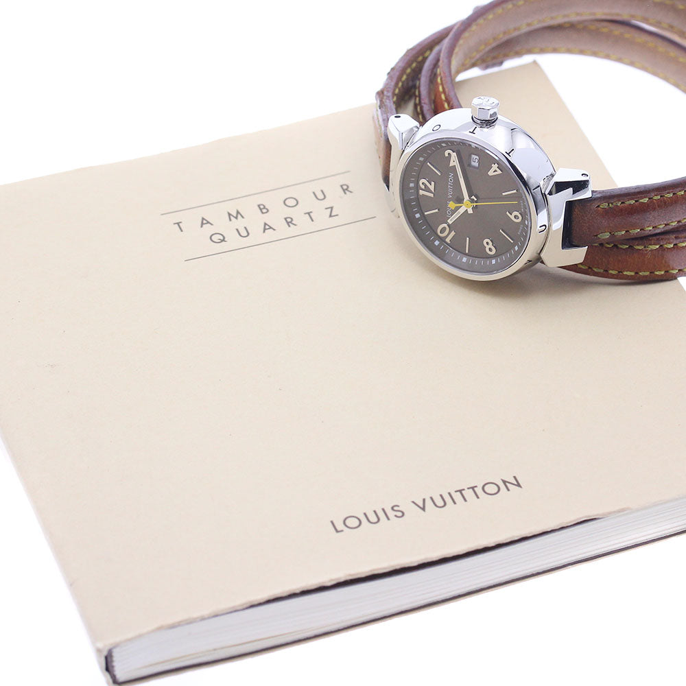 LOUIS VUITTON Q1211 Tambour Date Quartz Ladies Watch with Warranty