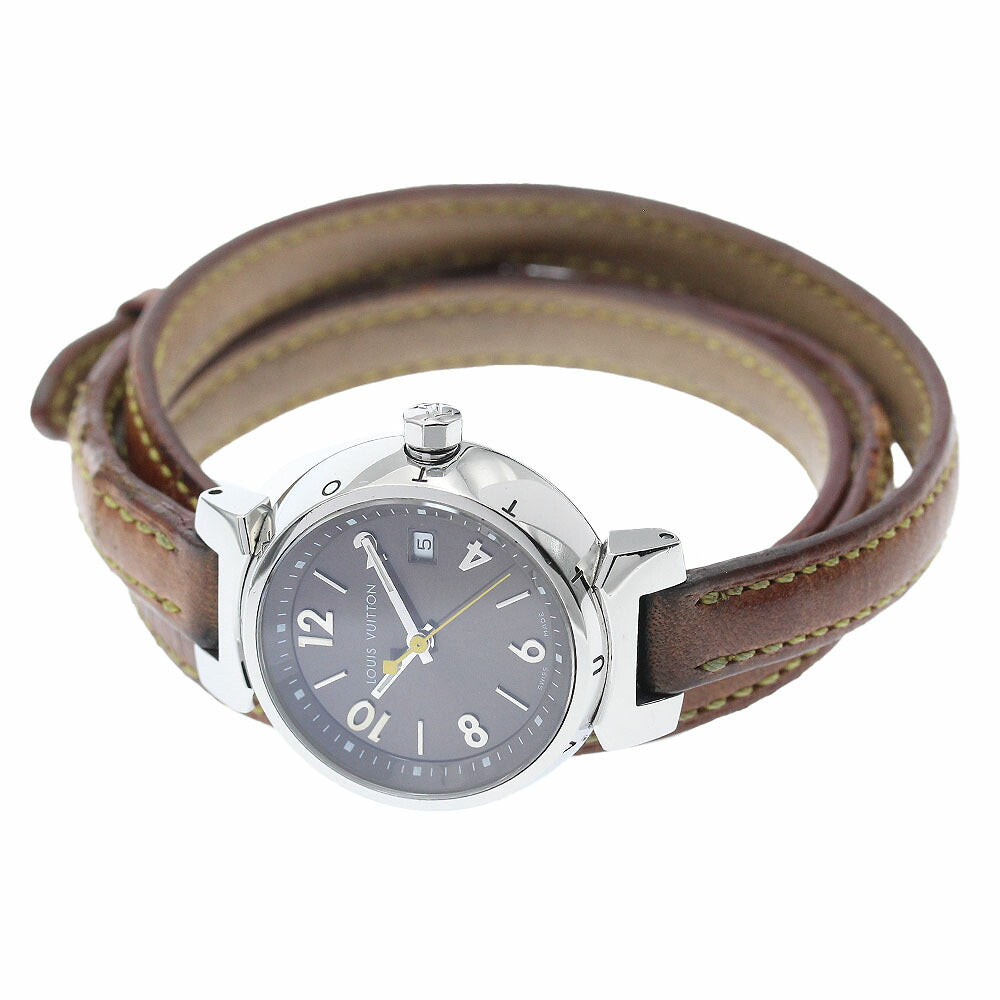LOUIS VUITTON Q1211 Tambour Date Quartz Ladies Watch with Warranty