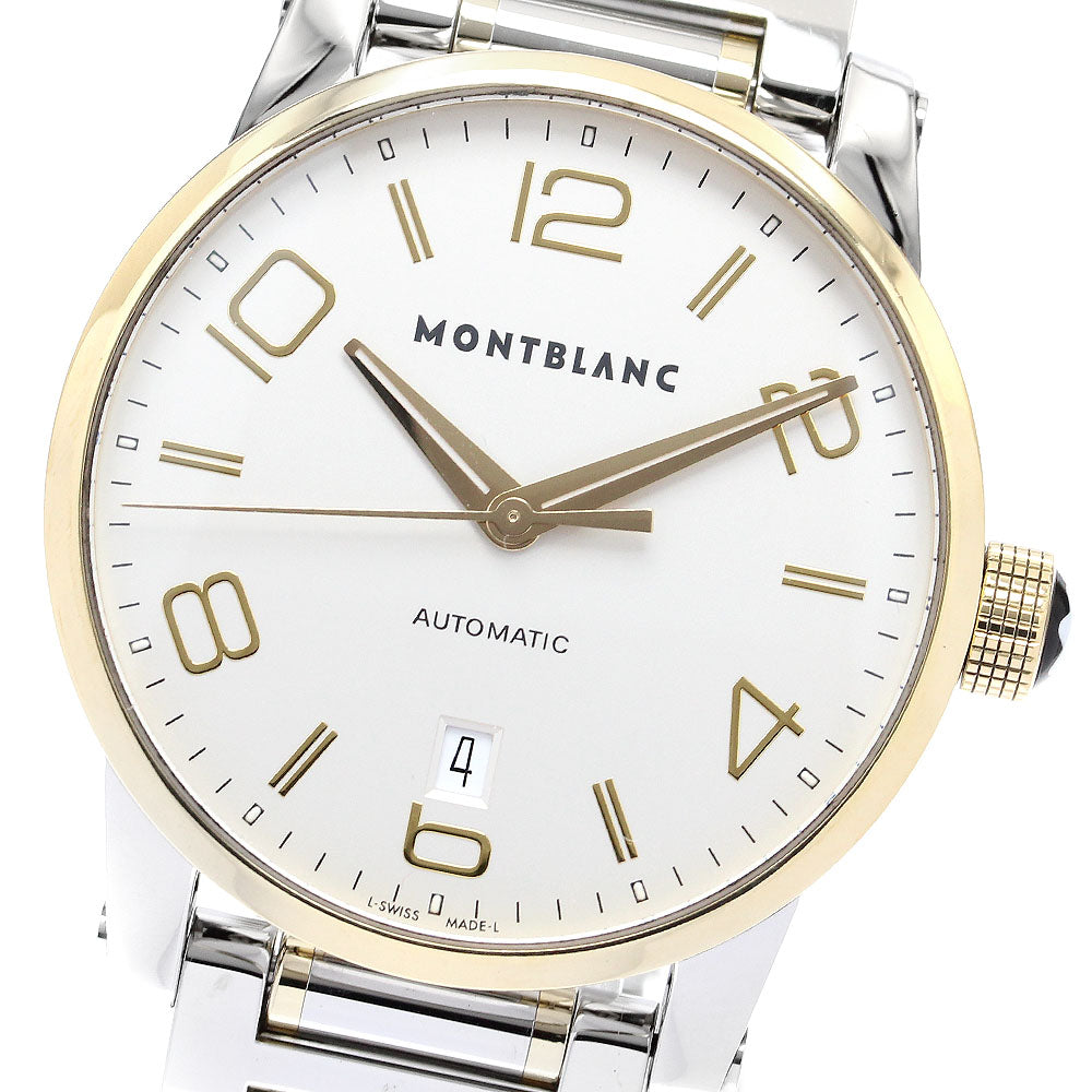 MONTBLANC 106502 Timewalker K18YG Bezel Date Automatic Men's Watch (Good Condition)