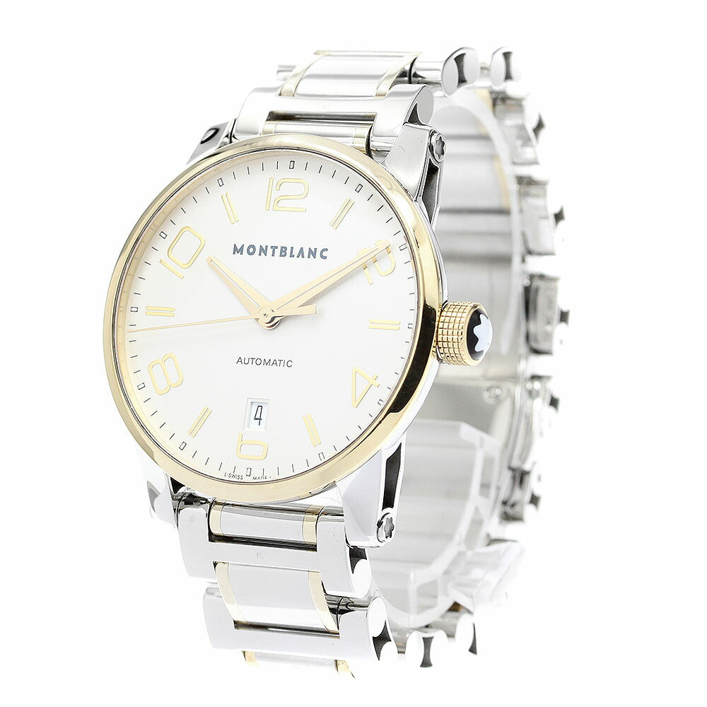 MONTBLANC 106502 Timewalker K18YG Bezel Date Automatic Men's Watch (Good Condition)