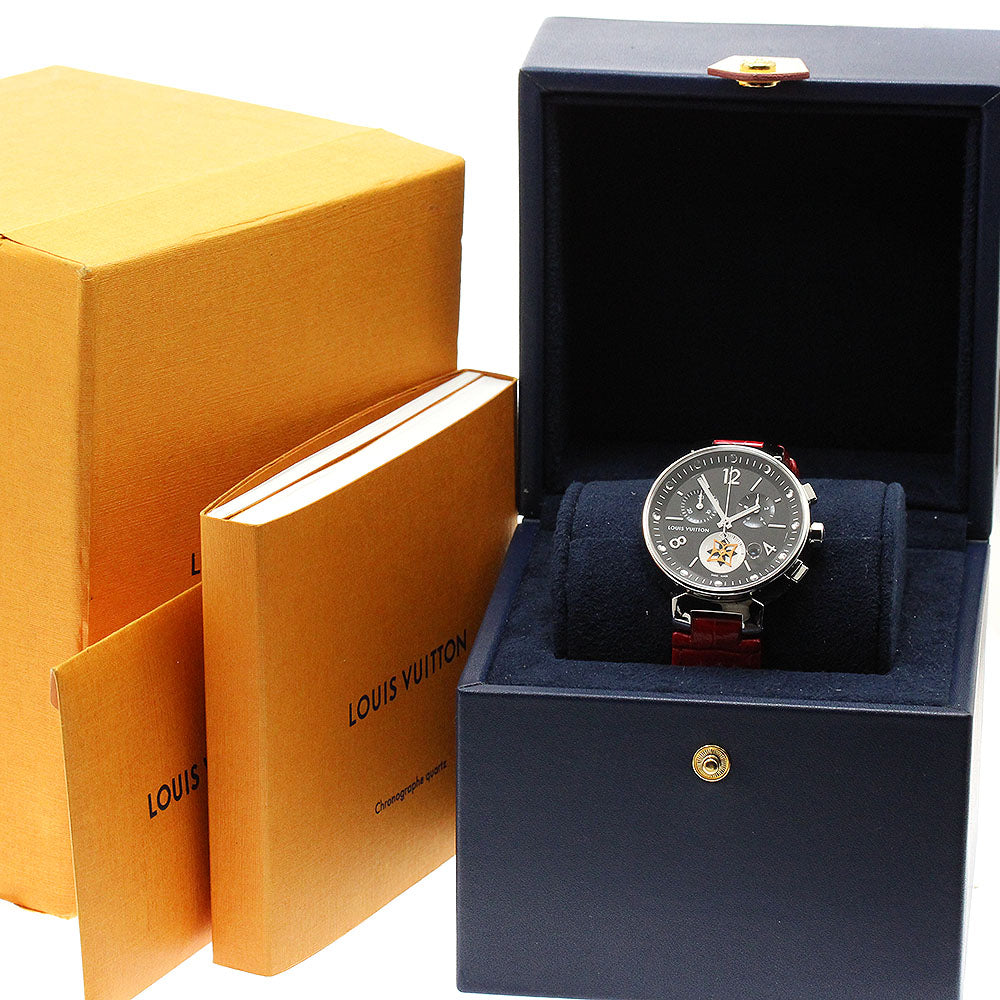 LOUIS VUITTON Q8G01 Tambour Moonstar Chronograph Quartz Boys' Watch (with box and warranty)