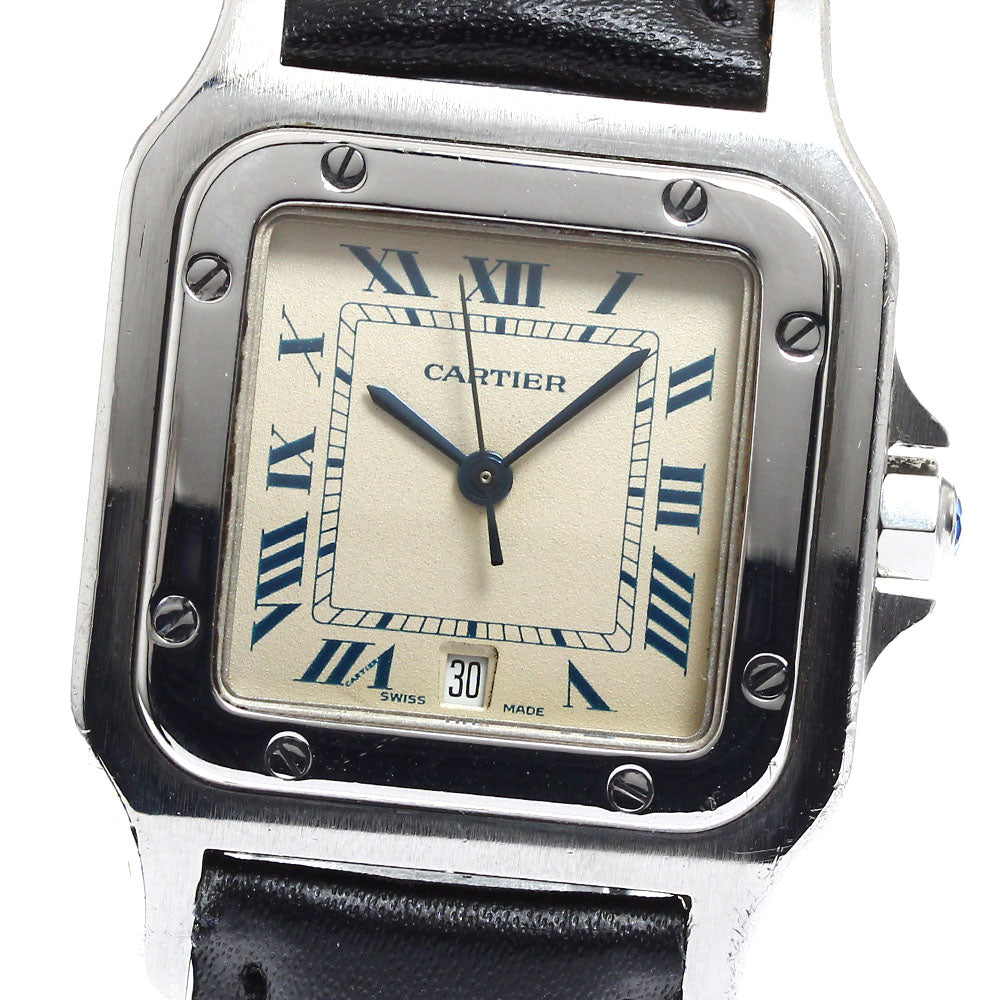 CARTIER W20018D6 Santos Galbe LM Date Quartz Men's Watch