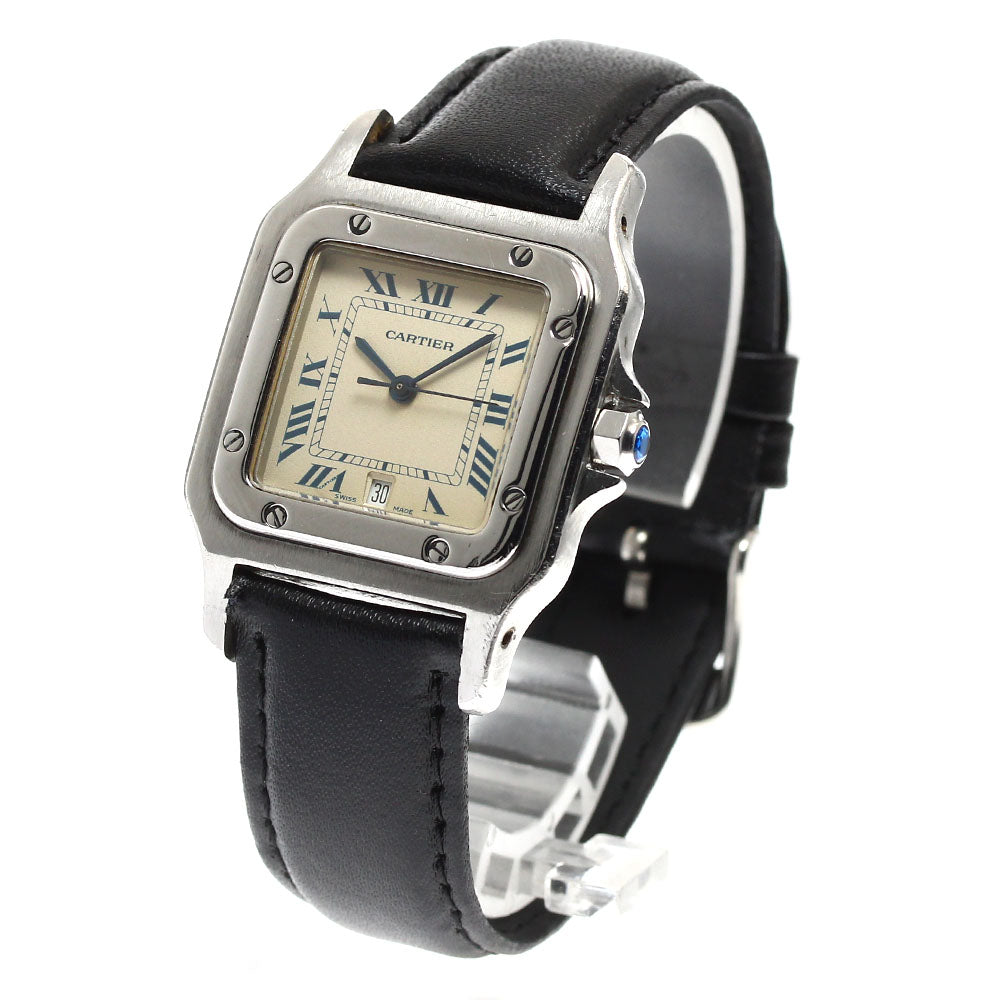 CARTIER W20018D6 Santos Galbe LM Date Quartz Men's Watch