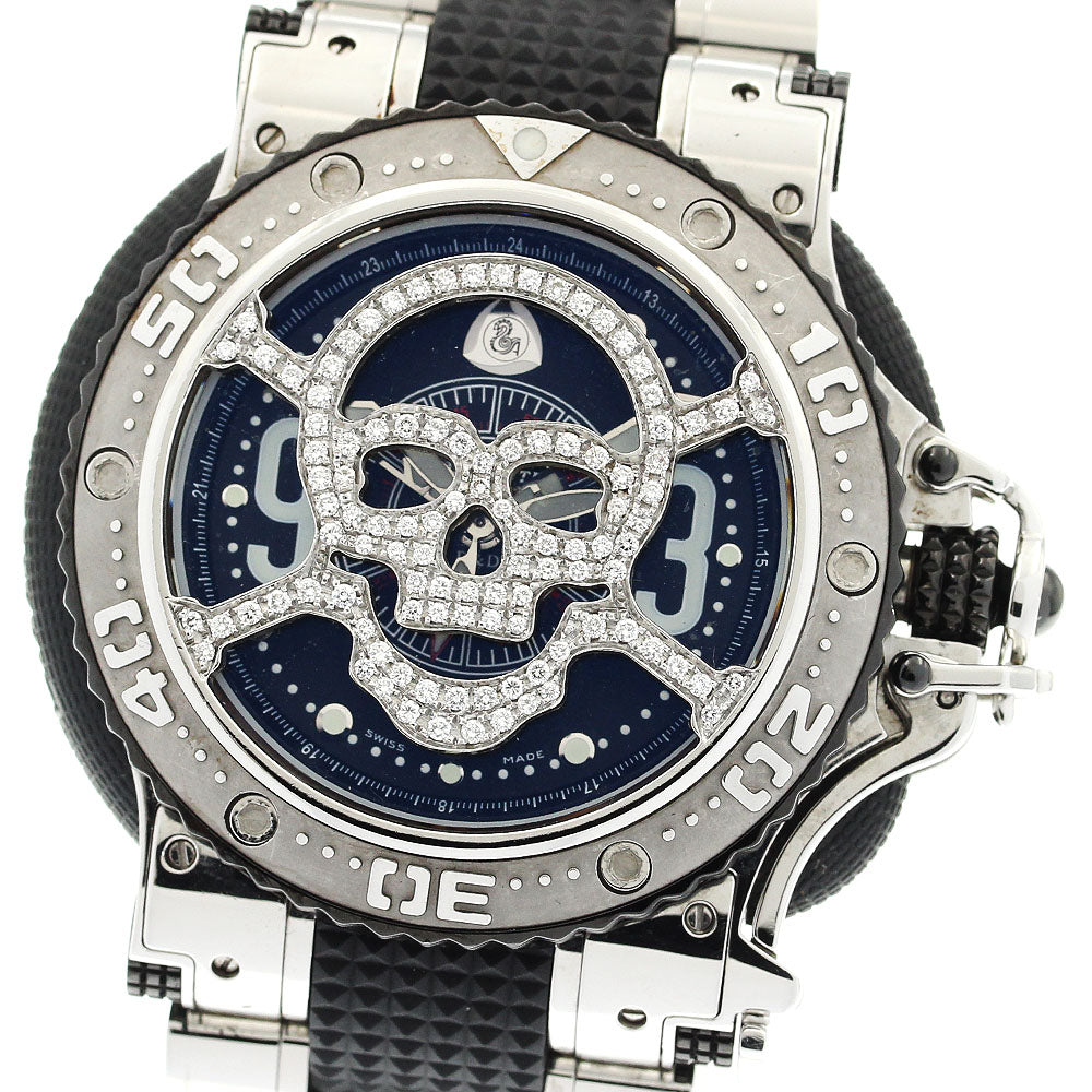 AQUANAUTIC KSP0202MSKLS02 King Subcommander Skull Mask Day-Date Automatic Men's Watch with Warranty