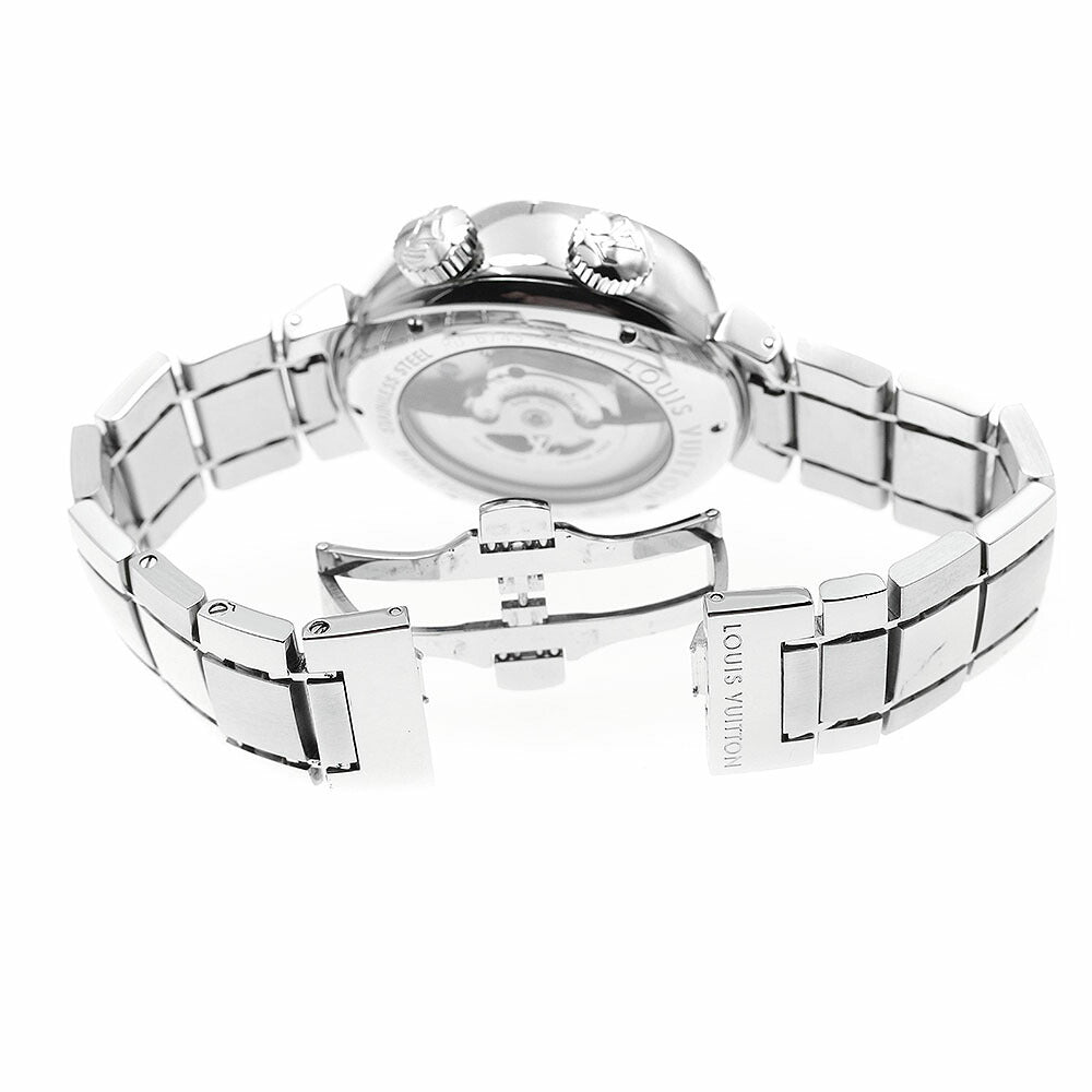 LOUIS VUITTON Q1151 Tambour GMT Reveil Alarm Automatic Men's Watch