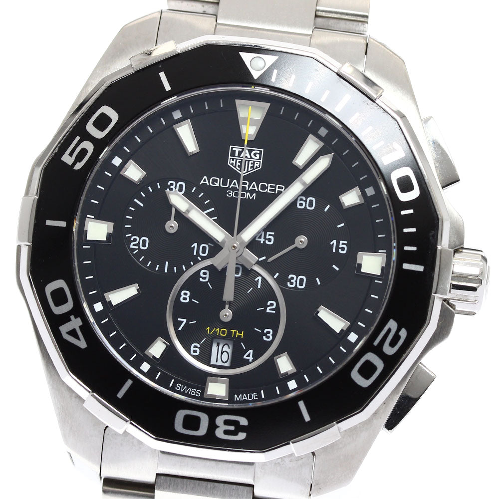 TAG Heuer CAY111A Aquaracer Date Chronograph Quartz Men's Watch Excellent Condition with Warranty.