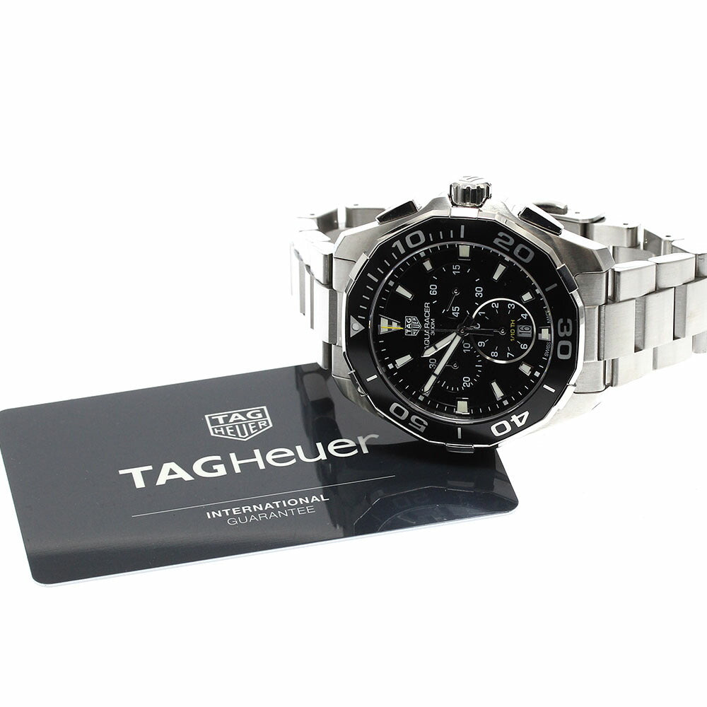 TAG Heuer CAY111A Aquaracer Date Chronograph Quartz Men's Watch Excellent Condition with Warranty.