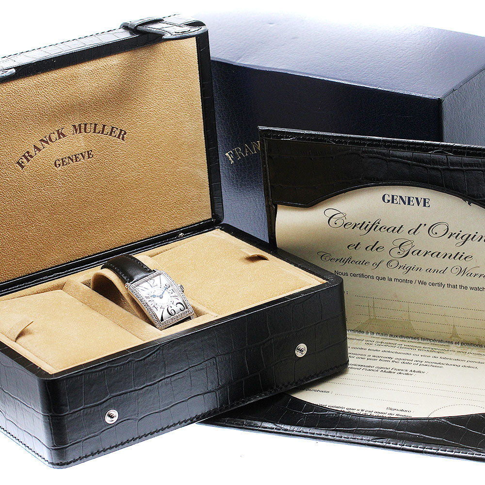 FRANCK MULLER 902QZD Long Island Diamond Bezel Quartz Ladies Watch Excellent Condition with Box and Warranty Card