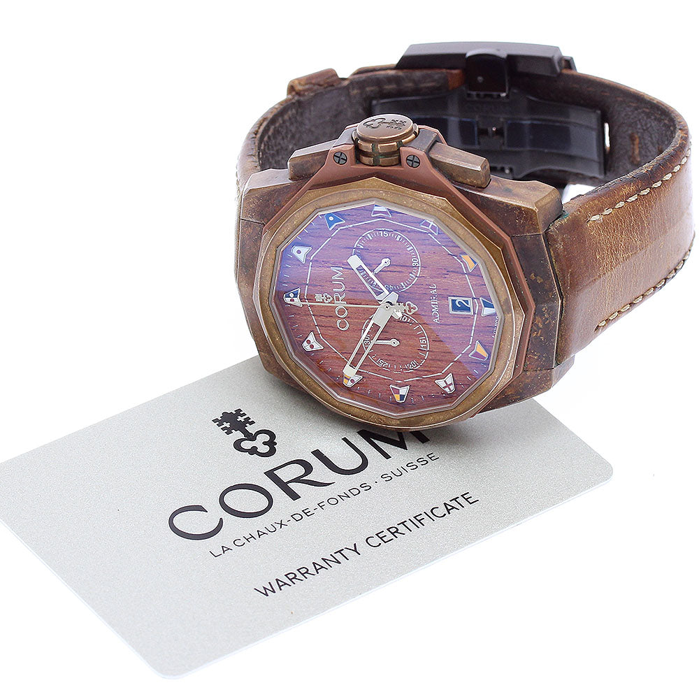 CORUM 116.200.53/0F62 AW01 Admiral's Cup Chronograph Bronze 12-sided Wood Dial Automatic Men's Watch with Warranty