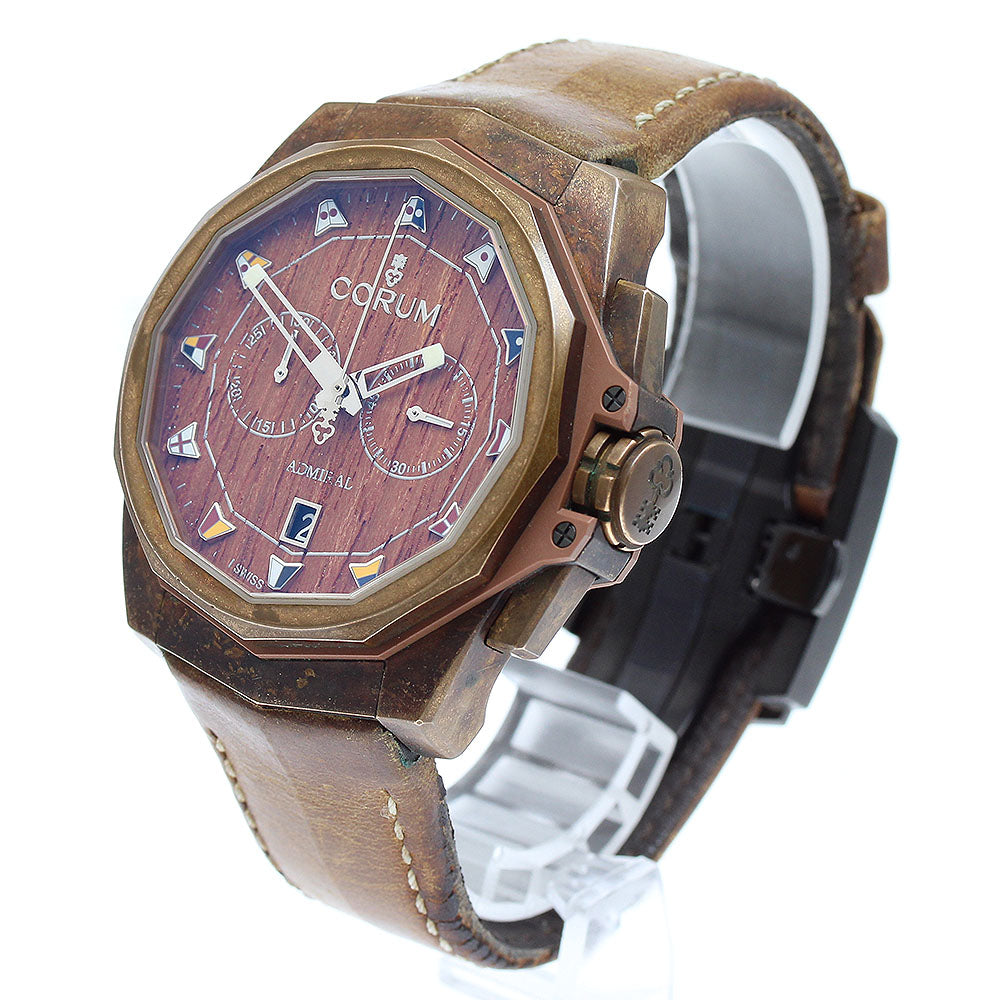CORUM 116.200.53/0F62 AW01 Admiral's Cup Chronograph Bronze 12-sided Wood Dial Automatic Men's Watch with Warranty