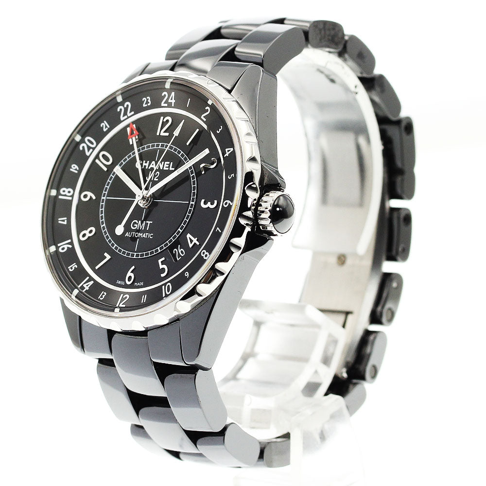 CHANEL H3102 J12 GMT Black Ceramic Automatic Men's Watch - Excellent Condition