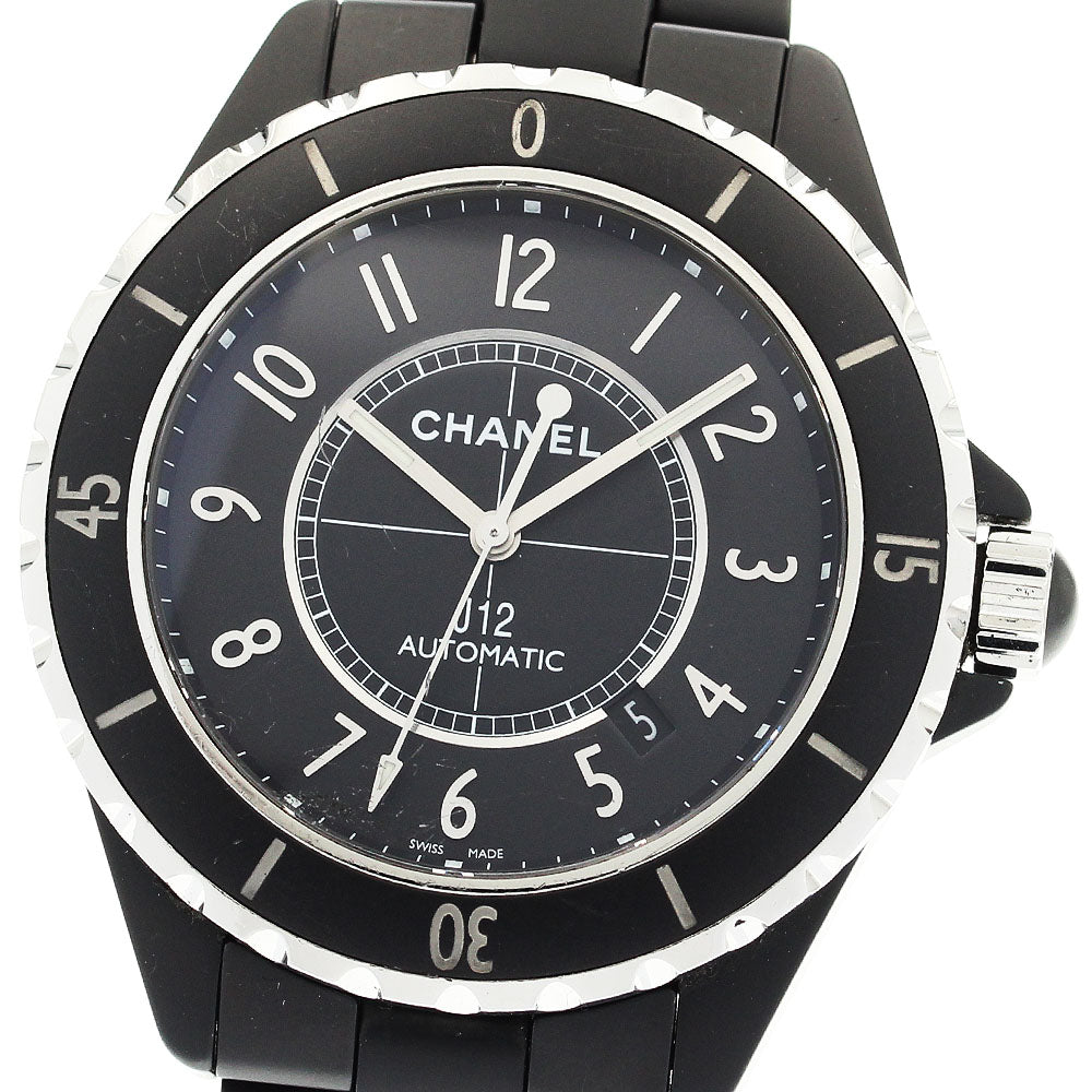 CHANEL H3131 J12 Matte Black Ceramic 42mm Automatic Men's Watch with Warranty Card