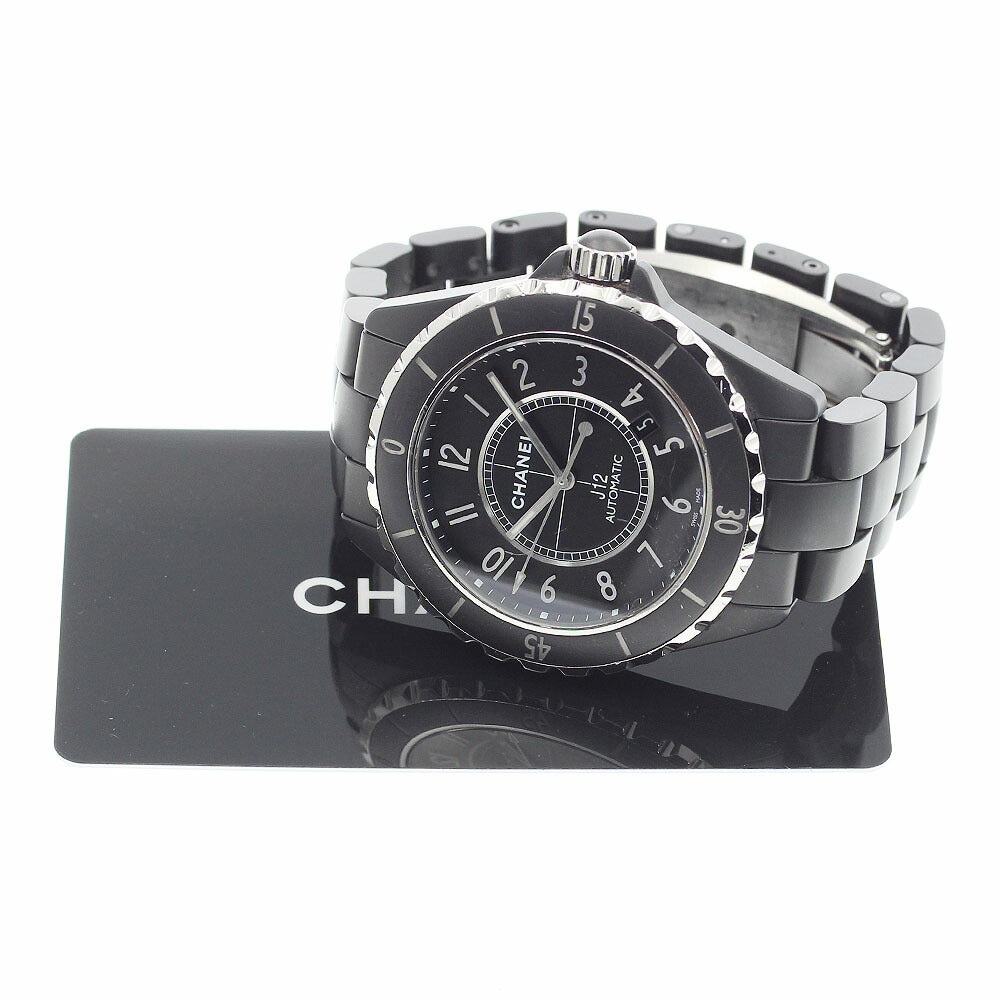 CHANEL H3131 J12 Matte Black Ceramic 42mm Automatic Men's Watch with Warranty Card