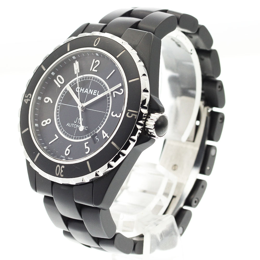 CHANEL H3131 J12 Matte Black Ceramic 42mm Automatic Men's Watch with Warranty Card