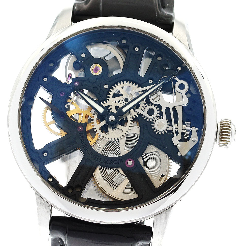 MAURICE LACROIX MP7228 Masterpiece Skeleton Hand-wound Men's Watch (Excellent Condition)