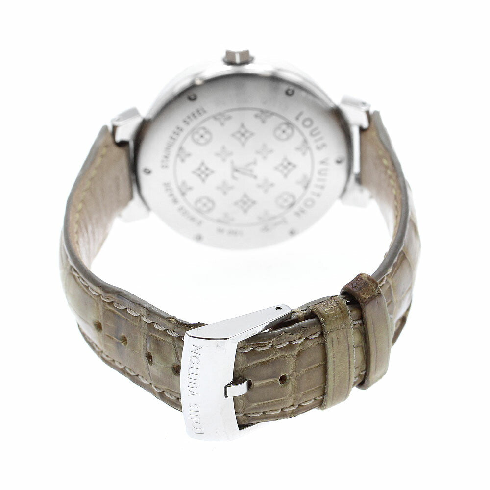 LOUIS VUITTON Q1112 Tambour Date Quartz Men's Watch