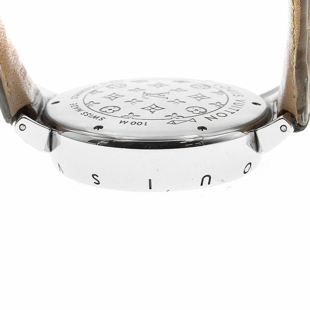 LOUIS VUITTON Q1112 Tambour Date Quartz Men's Watch