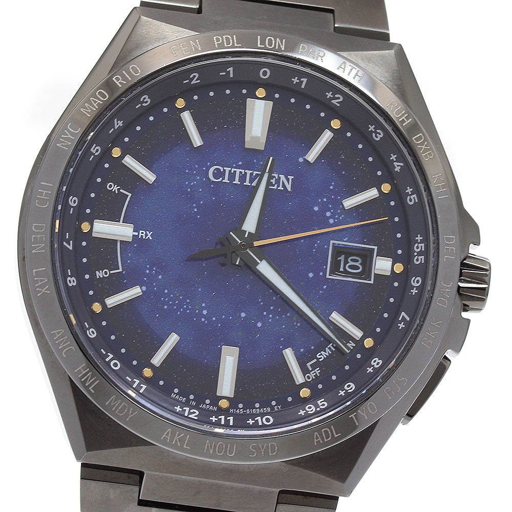 CITIZEN CB0219-50L/H145-S123704 Attesa Cosmic Blue Collection Titanium Technology 50th Anniversary Solar Radio Controlled Watch - Excellent Condition