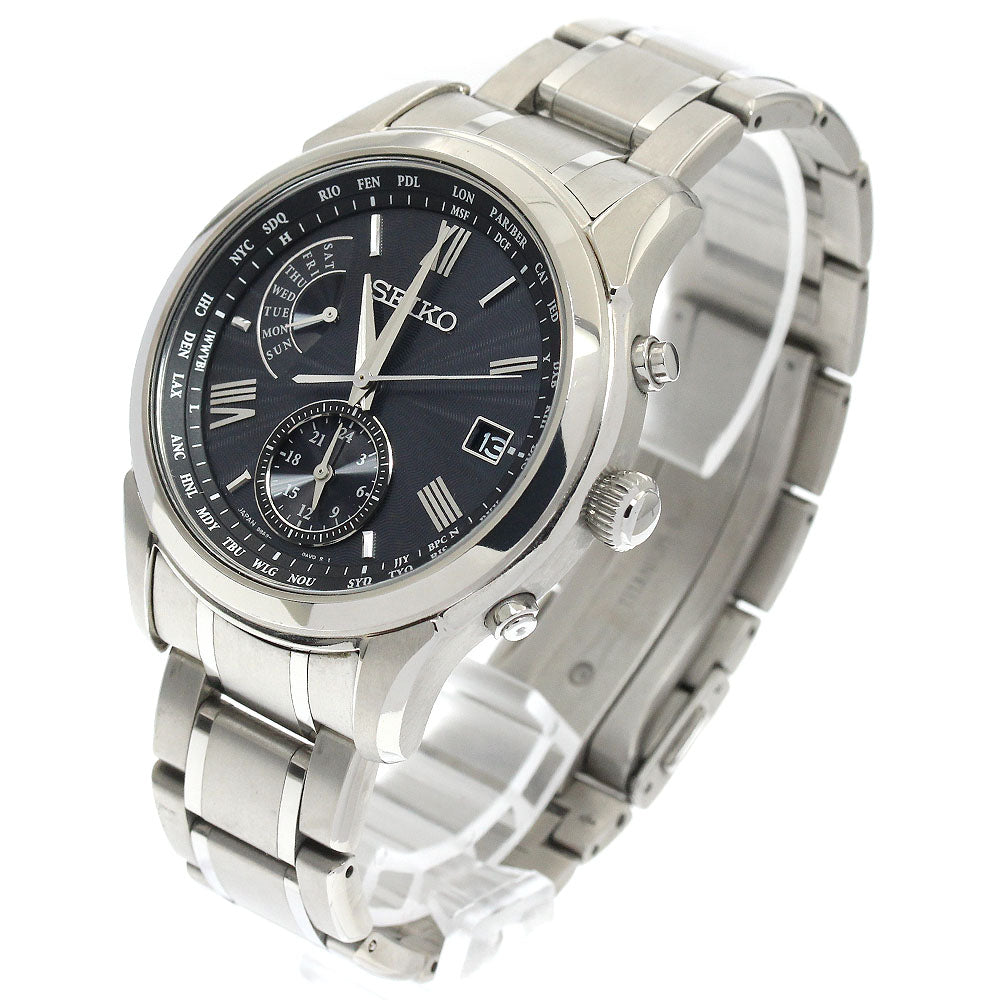 SEIKO SAGA309/8B63-0AY0 Brightz Day-Date Solar Radio-Controlled Men's Watch Excellent Condition with Box and Warranty.