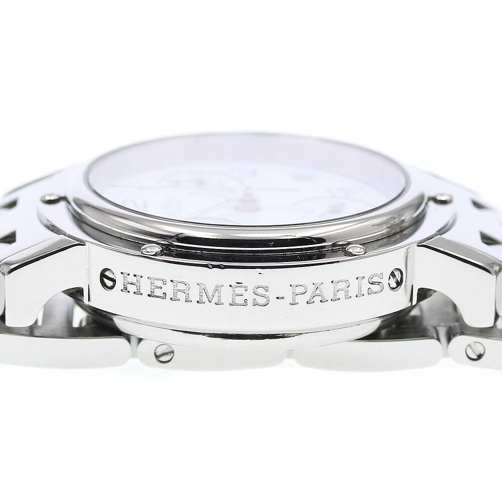HERMES CL1.310 Clipper Chrono Date Quartz Ladies Watch with Inner Box and Warranty Card